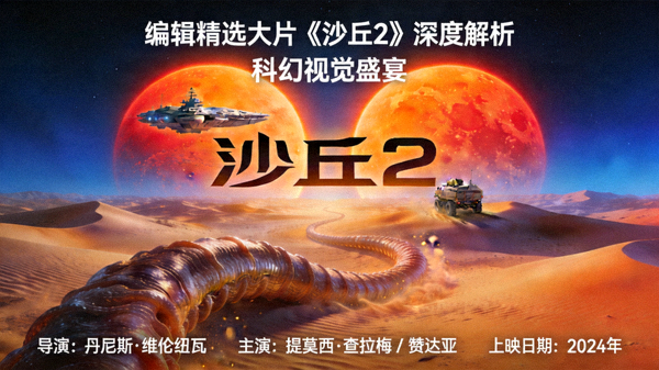 编辑精选大片《沙丘2》深度解析海报 - 科幻视觉盛宴